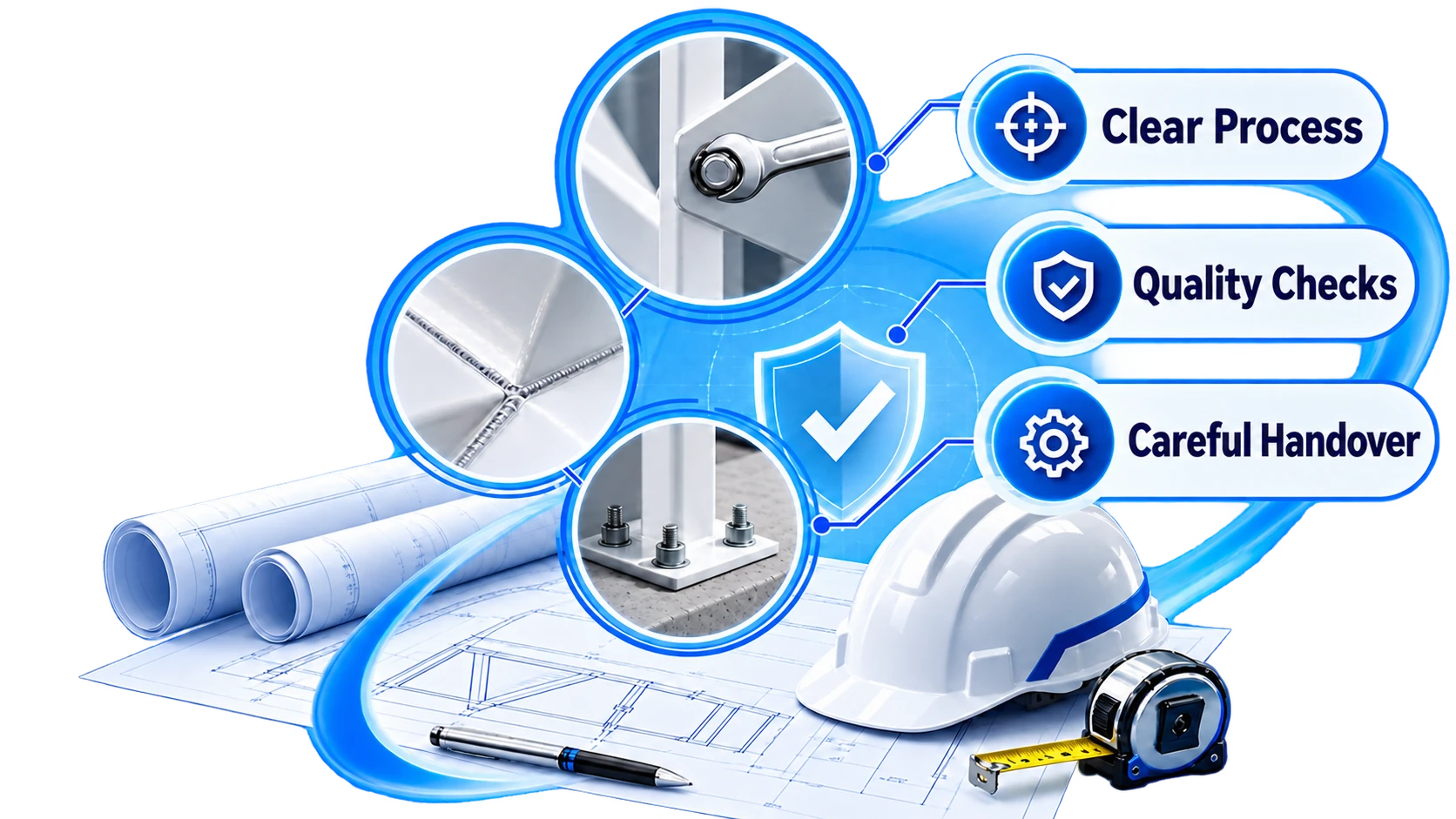 Consistent processes, quality checks and careful handover