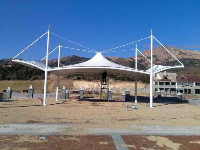 Membrane canopies for access routes
