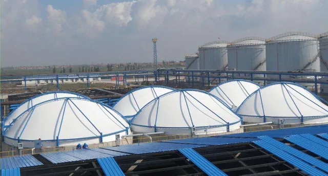 Membrane structures for wastewater facilities — reference image