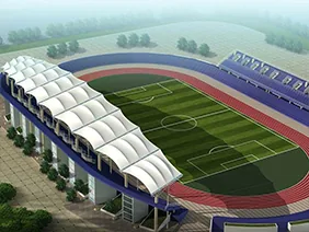 Landscape membrane structures at stadiums