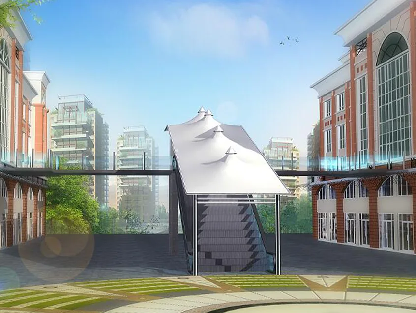 Membrane entrance canopies for shopping streets — reference image