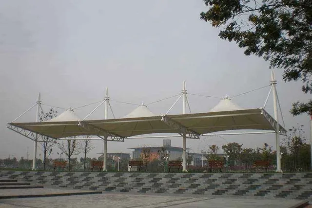 Rain protection with membrane canopies — reference image 2