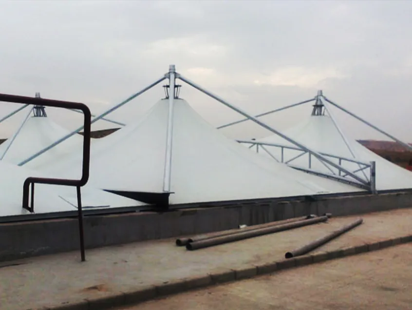 Suspended membrane covers in wastewater treatment — reference image