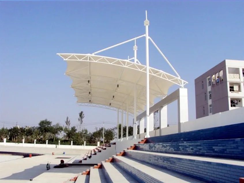 Landscape-led membrane grandstands for schools — reference image