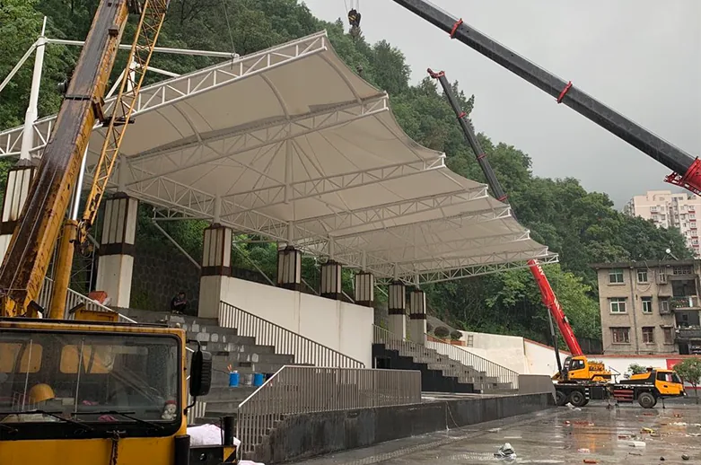 Stadium grandstand construction