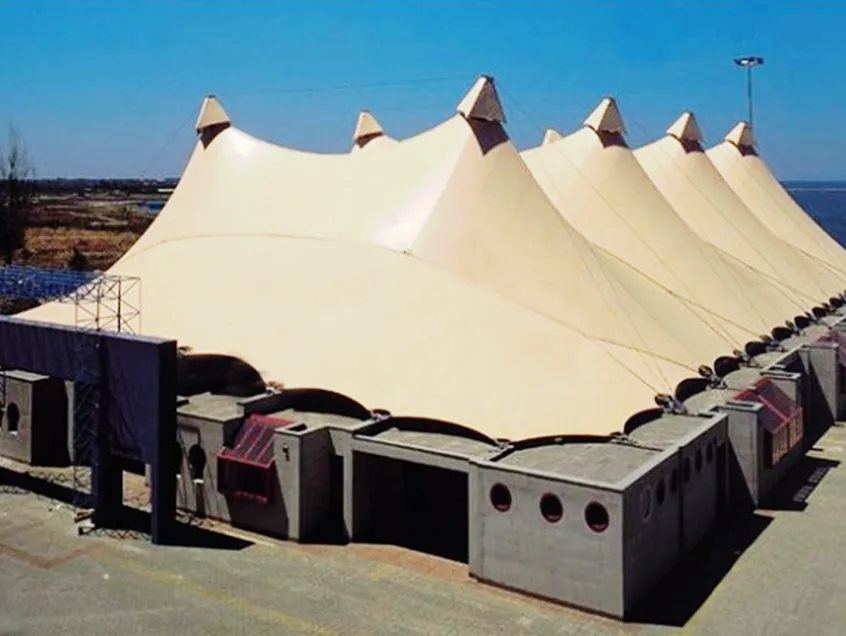 Suspended membranes for wastewater tank covers — reference image