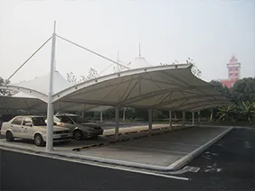 Membrane carports for workplaces