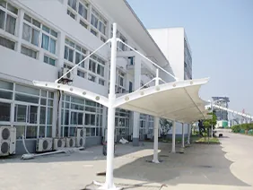 Membrane parking shelters for campuses