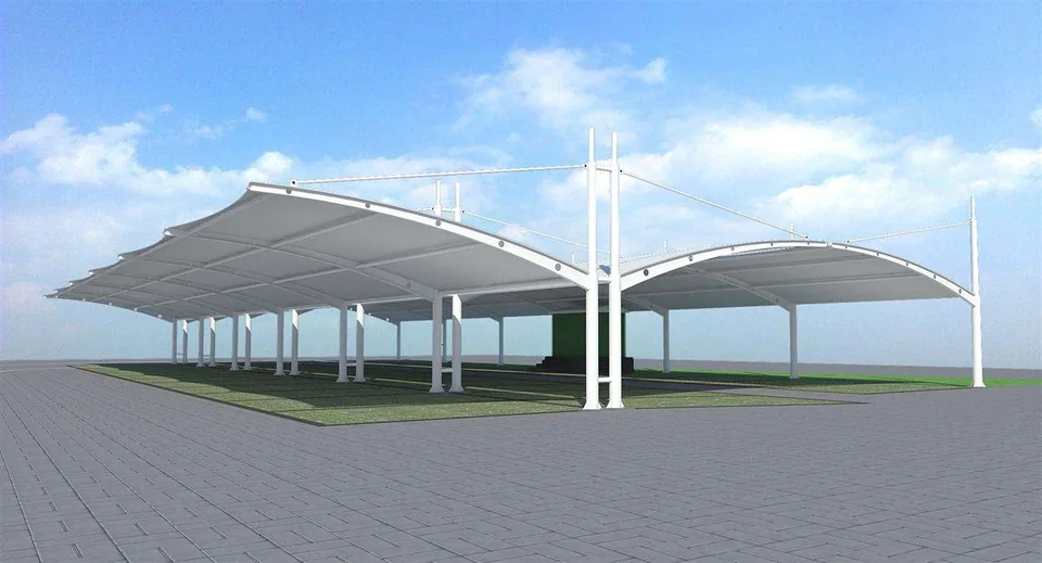 Membrane rain shelter models — reference image