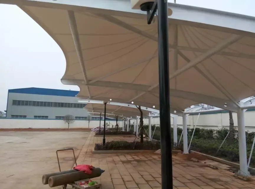 Column-supported membrane carports — reference image