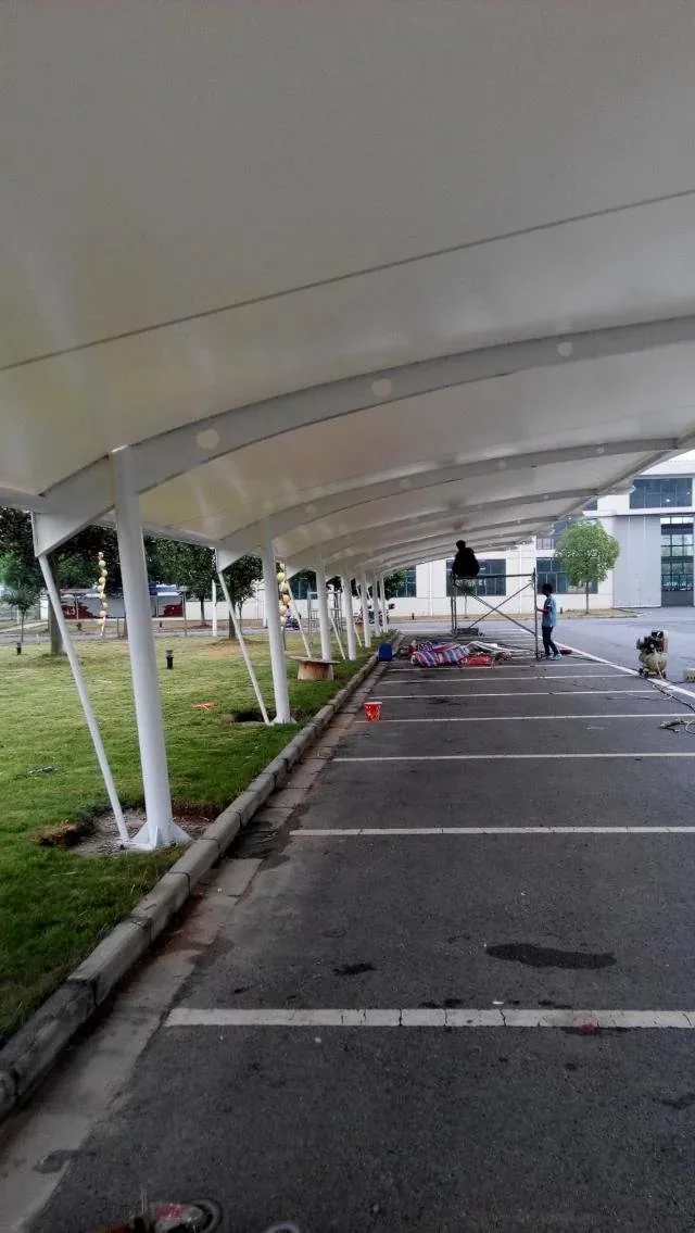 Adding a membrane canopy to bicycle parking — reference image 2