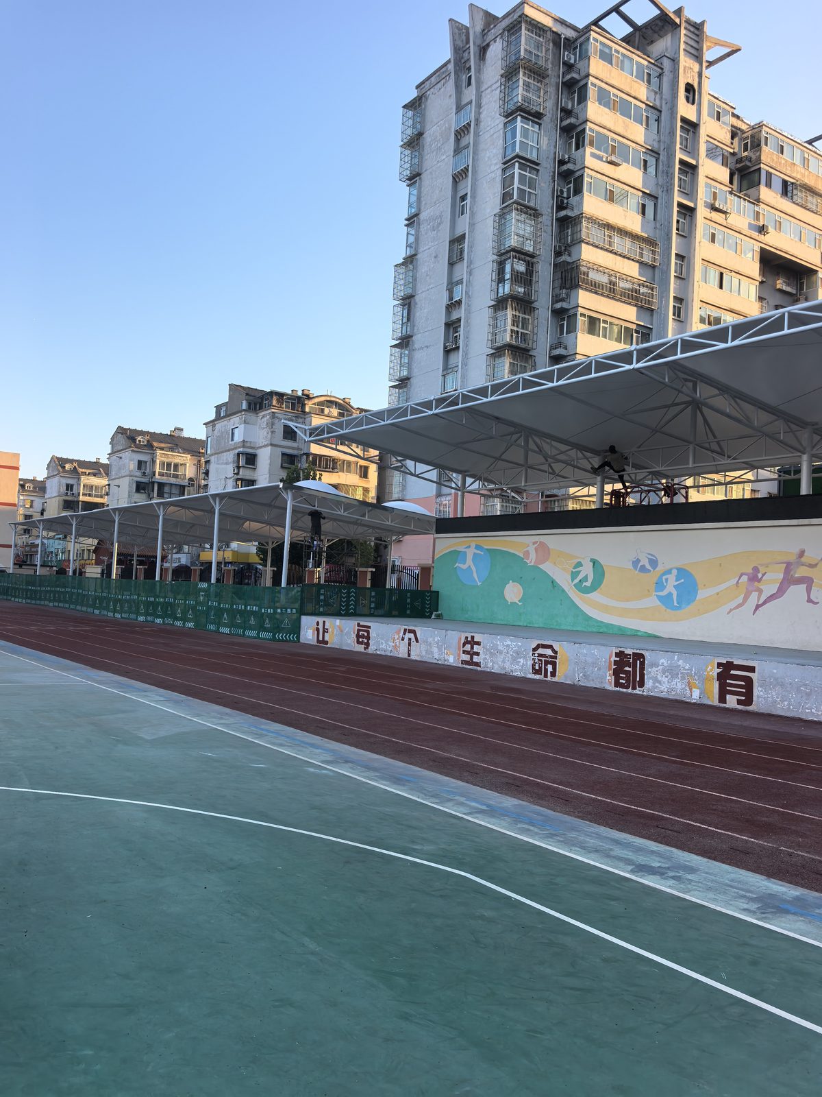 山西晋城学校运动场膜结构看台棚