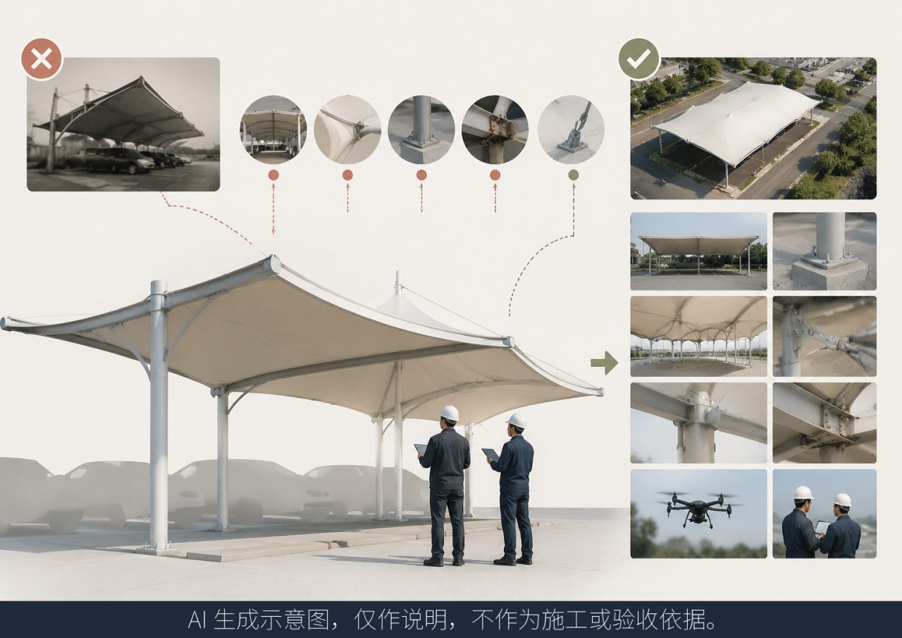 旧车棚换膜询价:旧照片为什么不能代替现场测量资料示意图