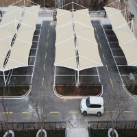 荥阳膜结构车棚案例