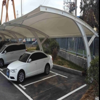 郑州Y字形立柱膜结构车棚案例